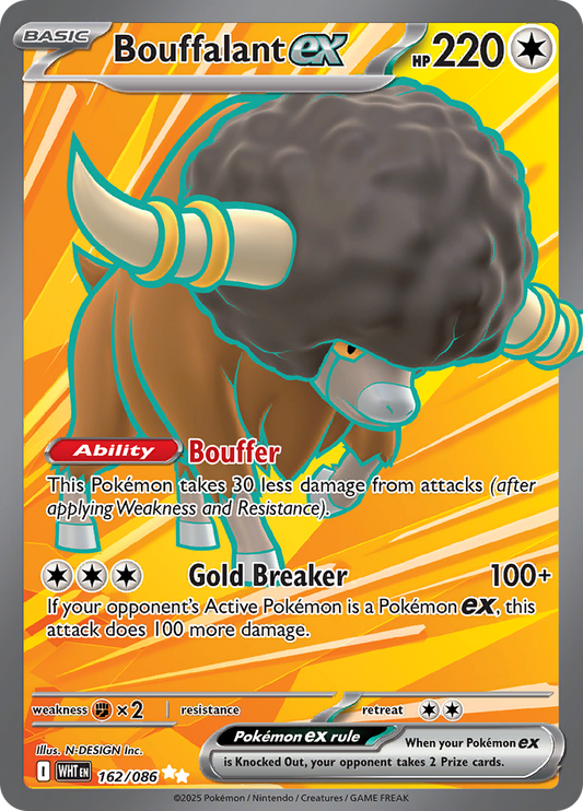Bouffalant ex - #162/086 - Pokémon Scarlet & Violet - White Flare