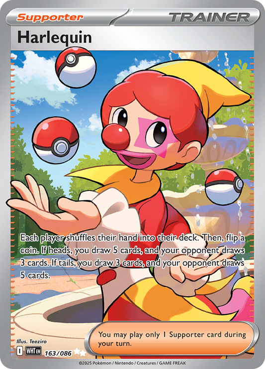 Harlequin - #163/086 - Pokémon Scarlet & Violet - White Flare