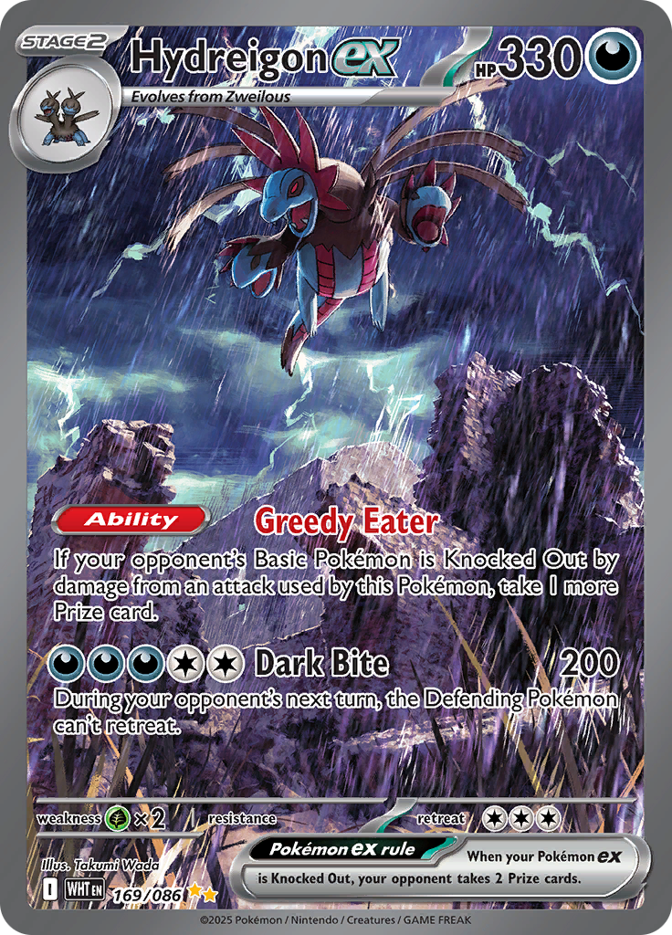 Hydreigon ex - #169/086 - Pokémon Scarlet & Violet - White Flare