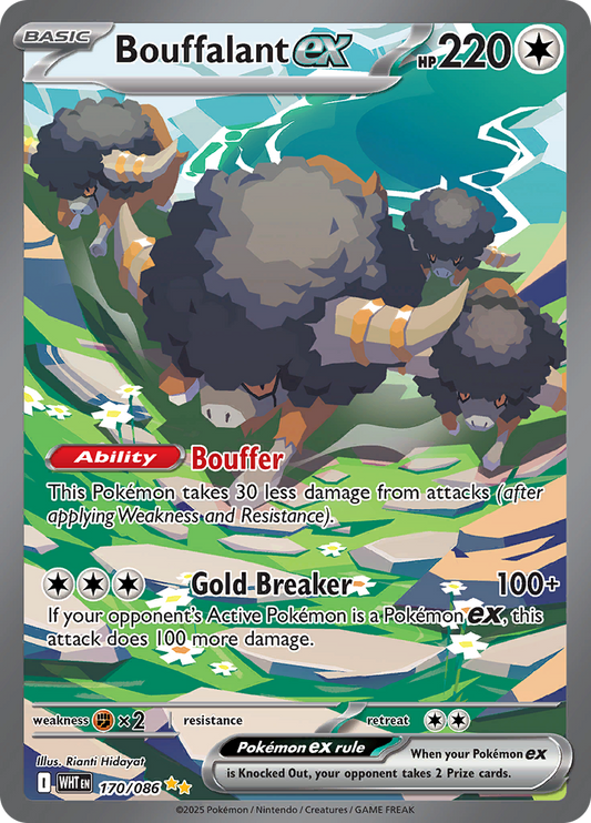 Bouffalant ex - #170/086 - Pokémon Scarlet & Violet - White Flare