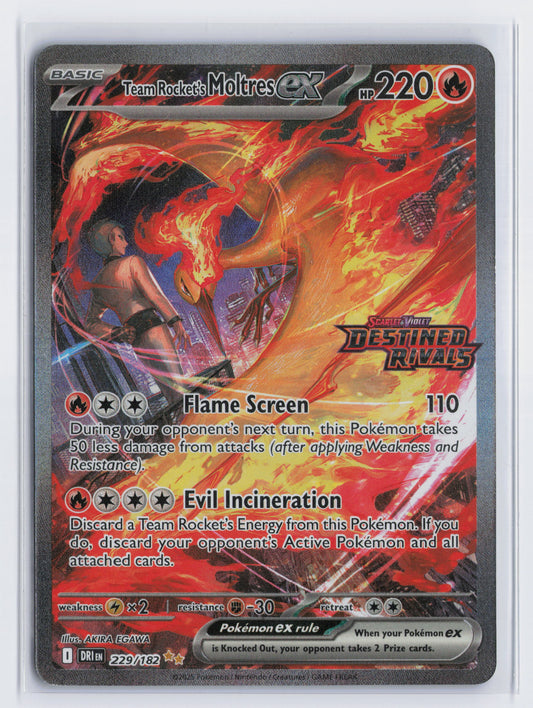 Team Rocket's Moltres ex - #229/182 - Pokémon Scarlet & Violet - Destined Rivals UPC Promo