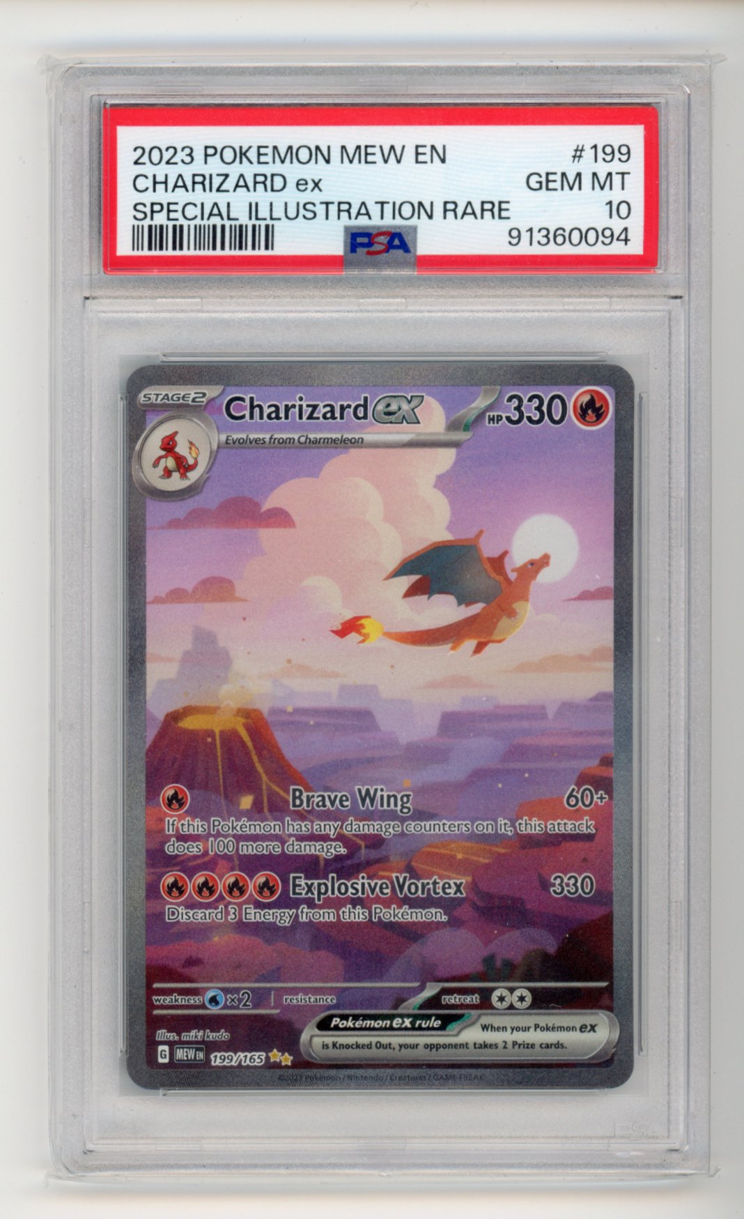 Charizard EX - #199/165 PSA 10 - Pokémon Scarlet & Violet: 151