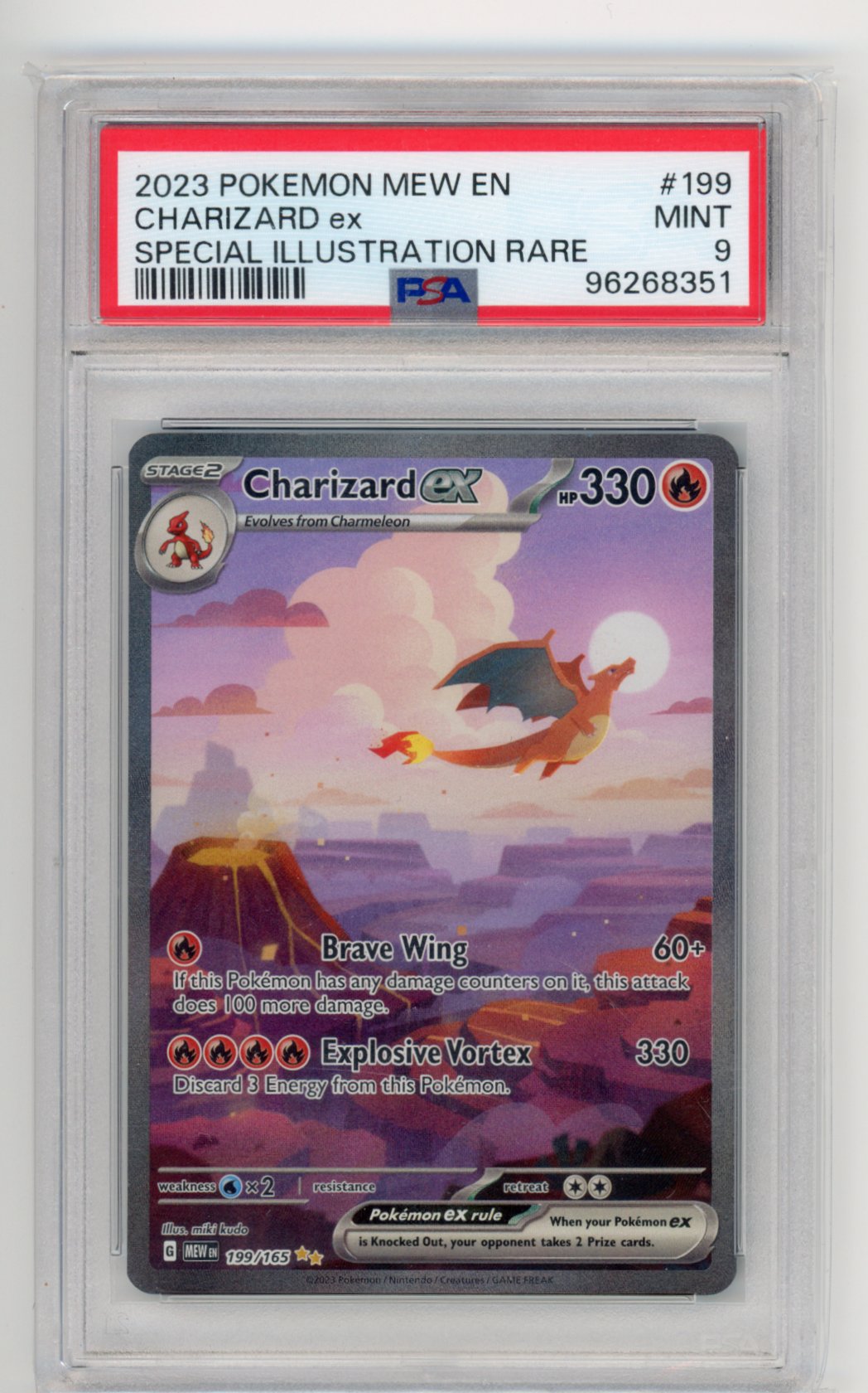 Charizard EX - #199/165 PSA 9 - Pokémon Scarlet & Violet: 151