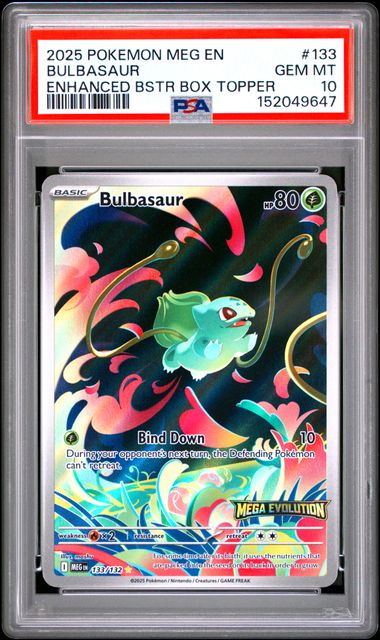 Bulbasaur Stamped - #133 PSA 10 - Pokémon Mega Evolution: Base