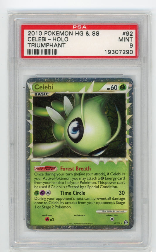 Celebi Holo - #92/102 PSA 9 - Pokémon HGSS: Triumphant