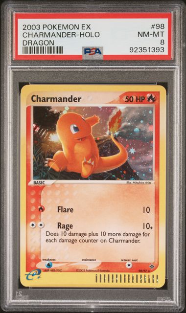 Charmander Holo - #98 PSA 8 - Pokémon Ruby & Sapphire: EX Dragon