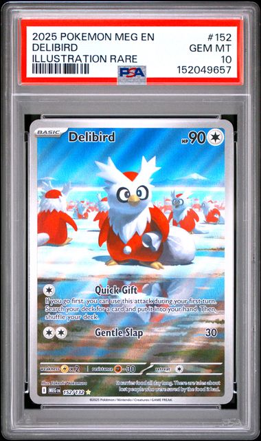 Delibird - #152 PSA 10 - Pokémon Mega Evolution: Base
