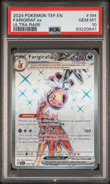 Farigiraf EX - #194/162 PSA 10 - Pokémon Scarlet & Violet: Temporal Forces