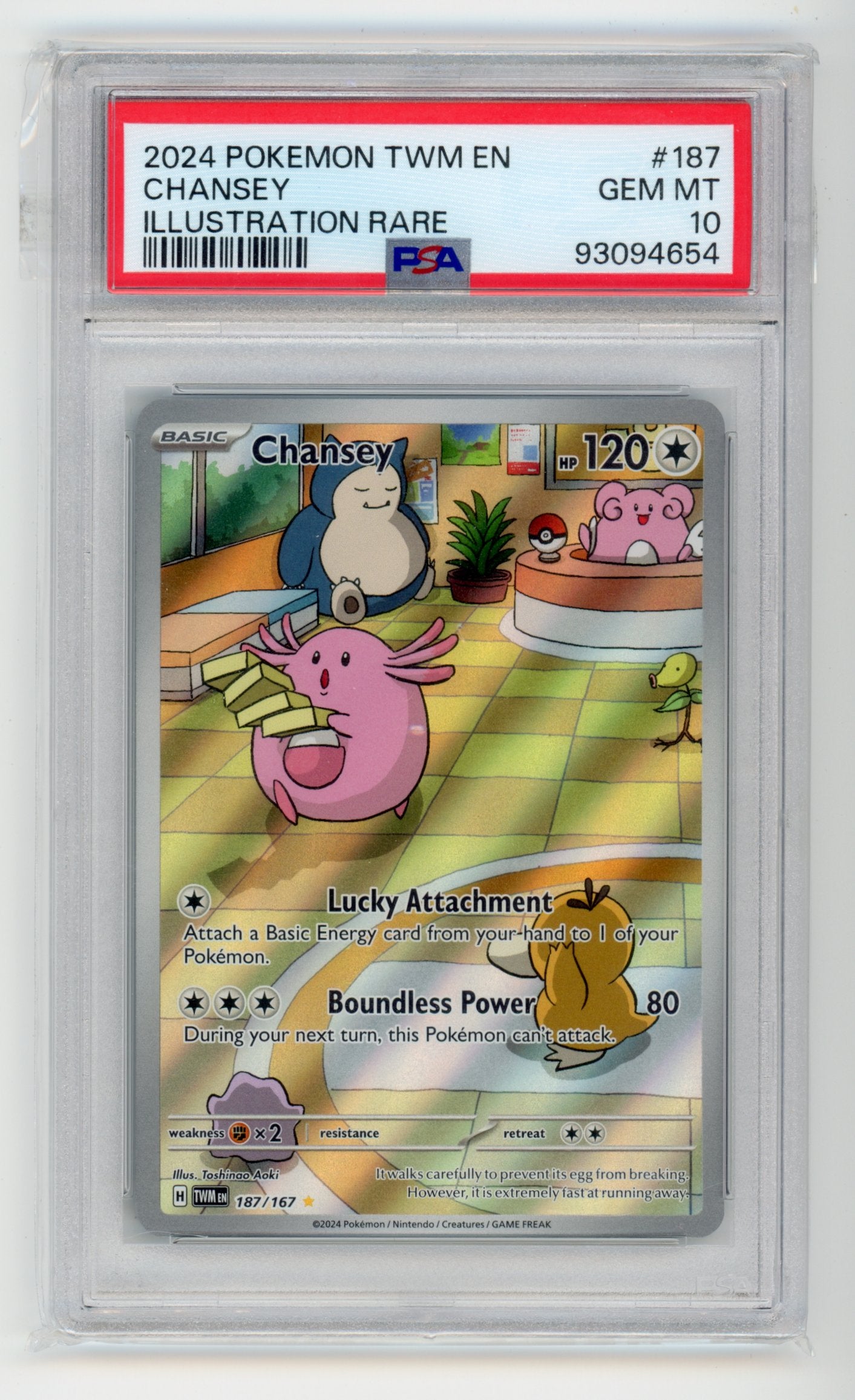 Chansey - #187/167 PSA 10 - Pokémon Scarlet & Violet: Twilight Masquerade 