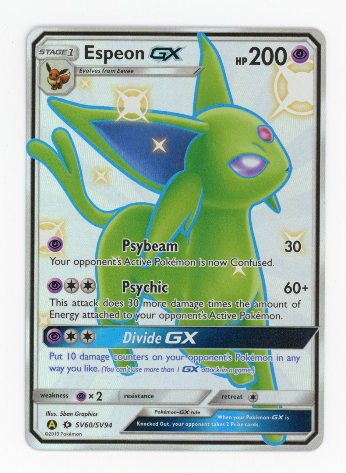 Espeon GX - #SV60/SV94 - Pokémon Sun & Moon - Hidden Fates