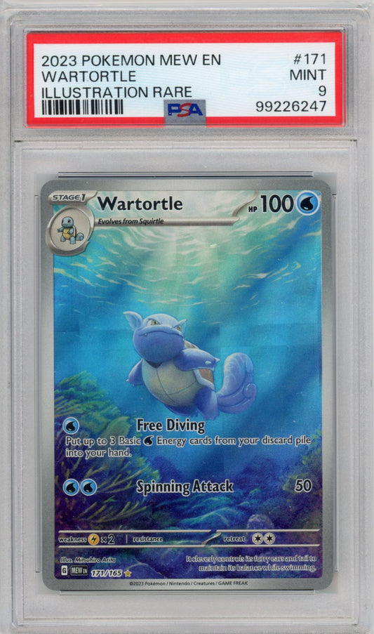 Wartortle - #171/165 PSA 9 - Pokémon Scarlet & Violet: 151