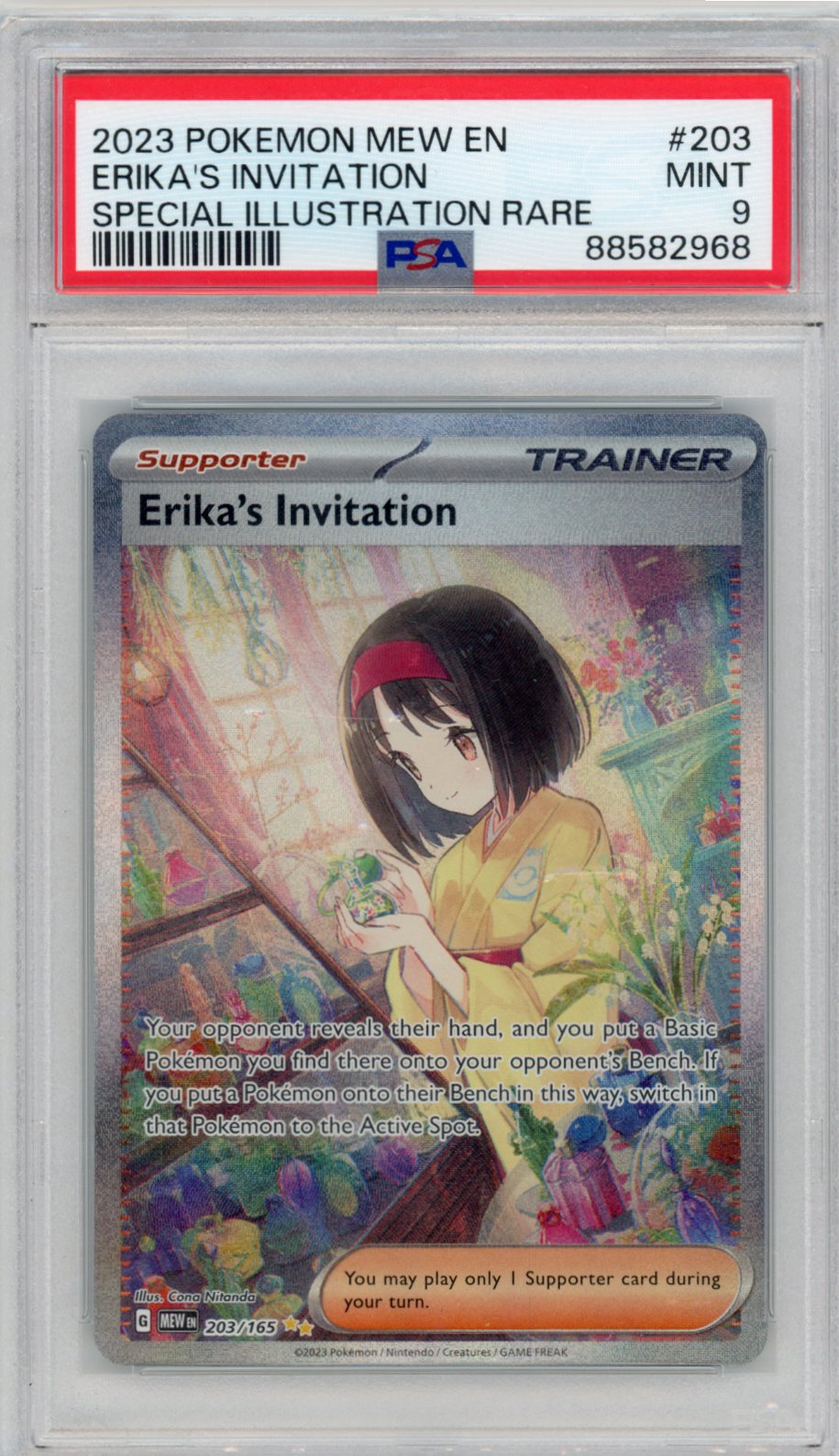 Erika's Invitation - #203/165 PSA 9 - Pokémon Scarlet & Violet: 151