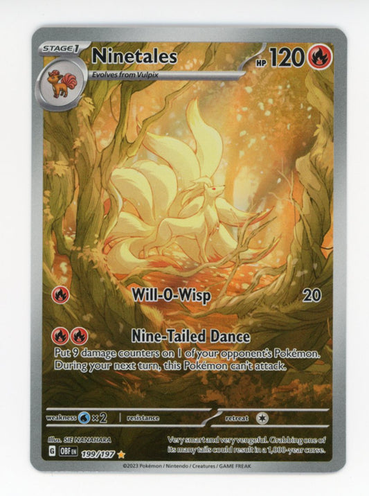 Ninetails - #199/197 - Pokémon Scarlet & Violet - Obsidian Flames