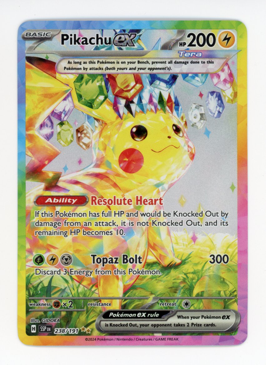 Pikachu ex - #238/191 - Pokémon Scarlet & Violet - Surging Sparks