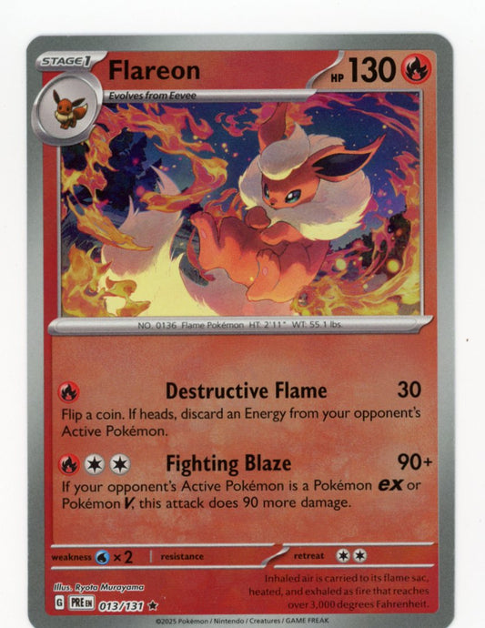 Flareon Masterball - #13/131 - Pokémon Scarlet & Violet - Prismatic Evolution