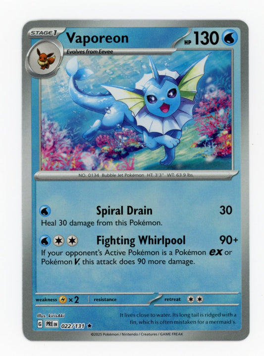 Vaporeon Masterball - #22/131 - Pokémon Scarlet & Violet - Prismatic Evolution