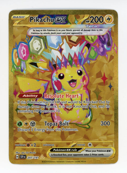 Pikachu ex - #247/191 - Pokémon Scarlet & Violet - Surging Sparks