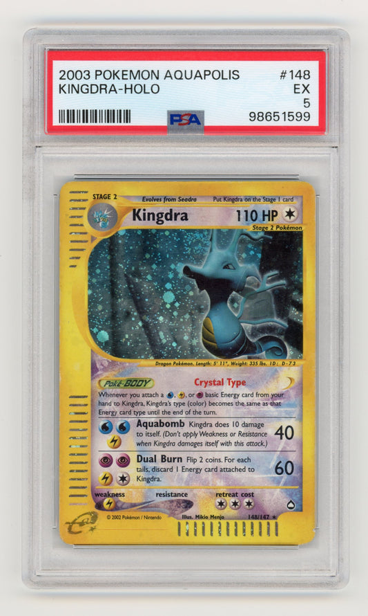 Kingdra Holo Crystal - #148/147 PSA 5 - Pokémon E-Series: Aquapolis