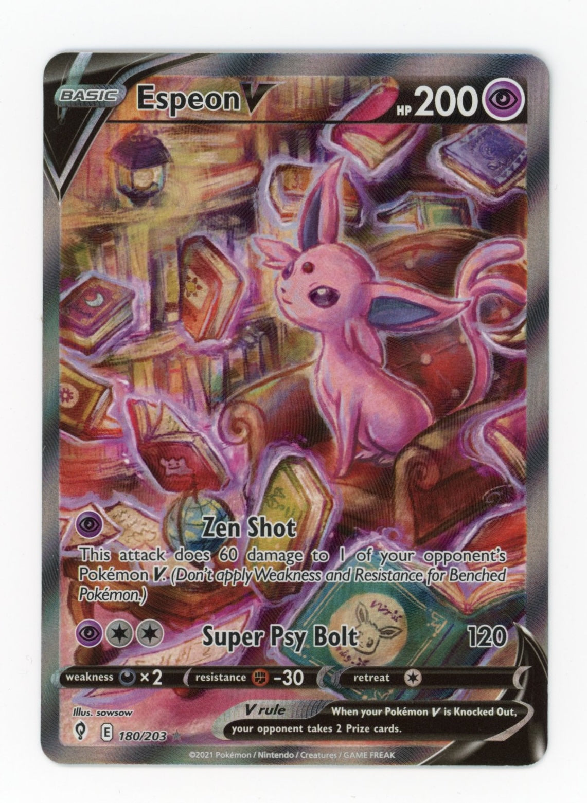 Espeon V - #180/203 - Pokémon Scarlet & Violet - Evolving Skies