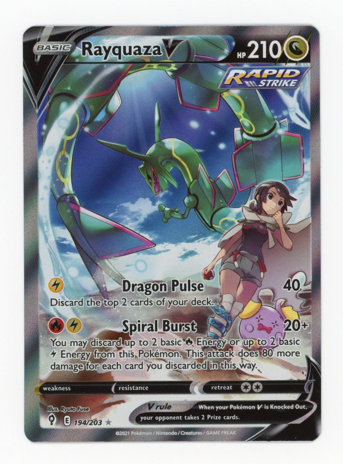 Rayquaza V - #196/203 - Pokémon Scarlet & Violet - Evolving Skies