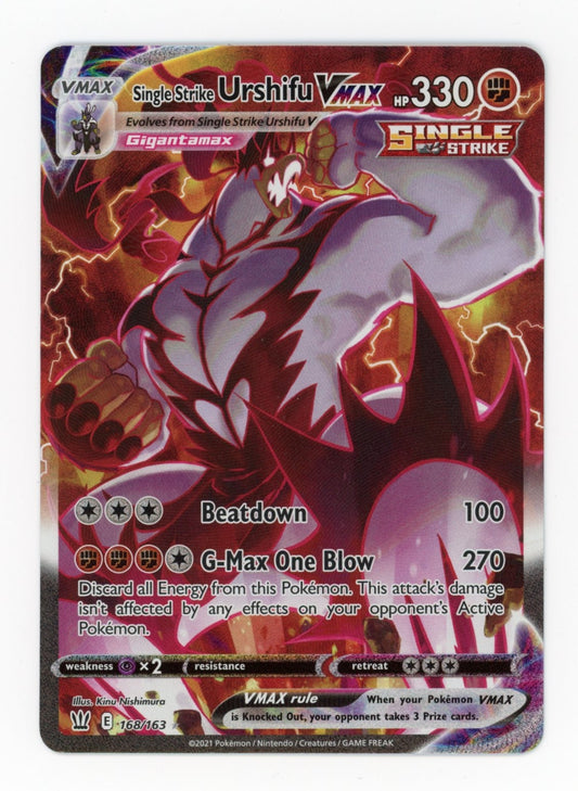 Single Strike Urshifu VMAX - #168/163 - Pokémon Sword & Shield - Battle Styles