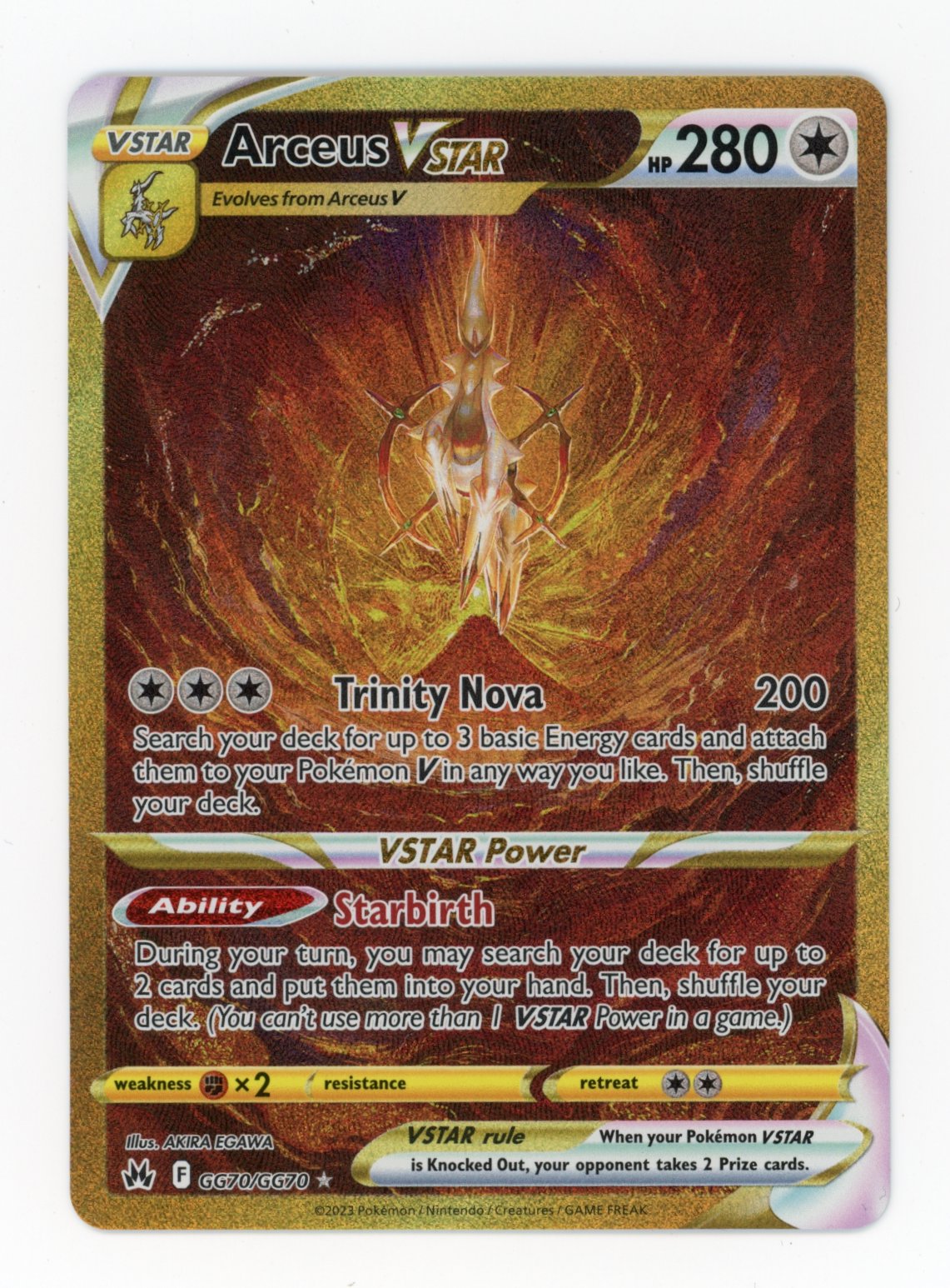 Arceus VSTAR - #GG70/GG70 - Pokémon Sword & Shield - Crown Zenith