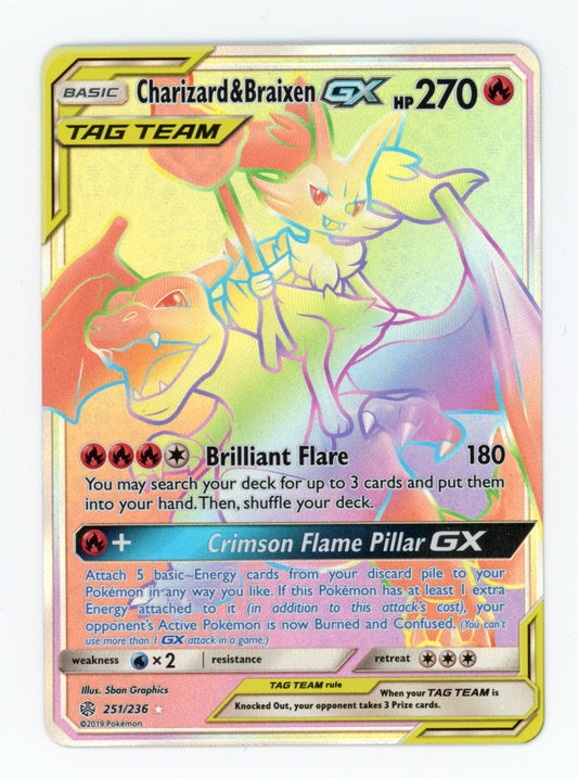 Charizard & Braixen GX - #251/236 - Pokémon Sun & Moon - Cosmic Eclipse