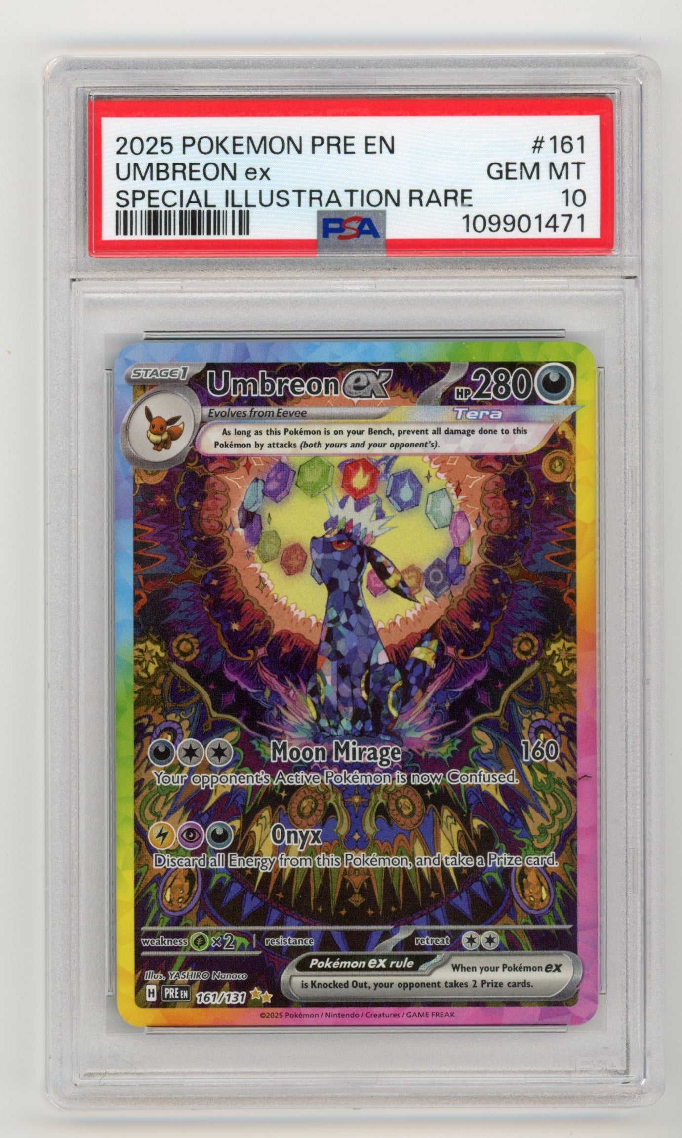 Umbreon EX #161/131 PSA 10 - Pokémon Scarlet & Violet: Prismatic Evolutions