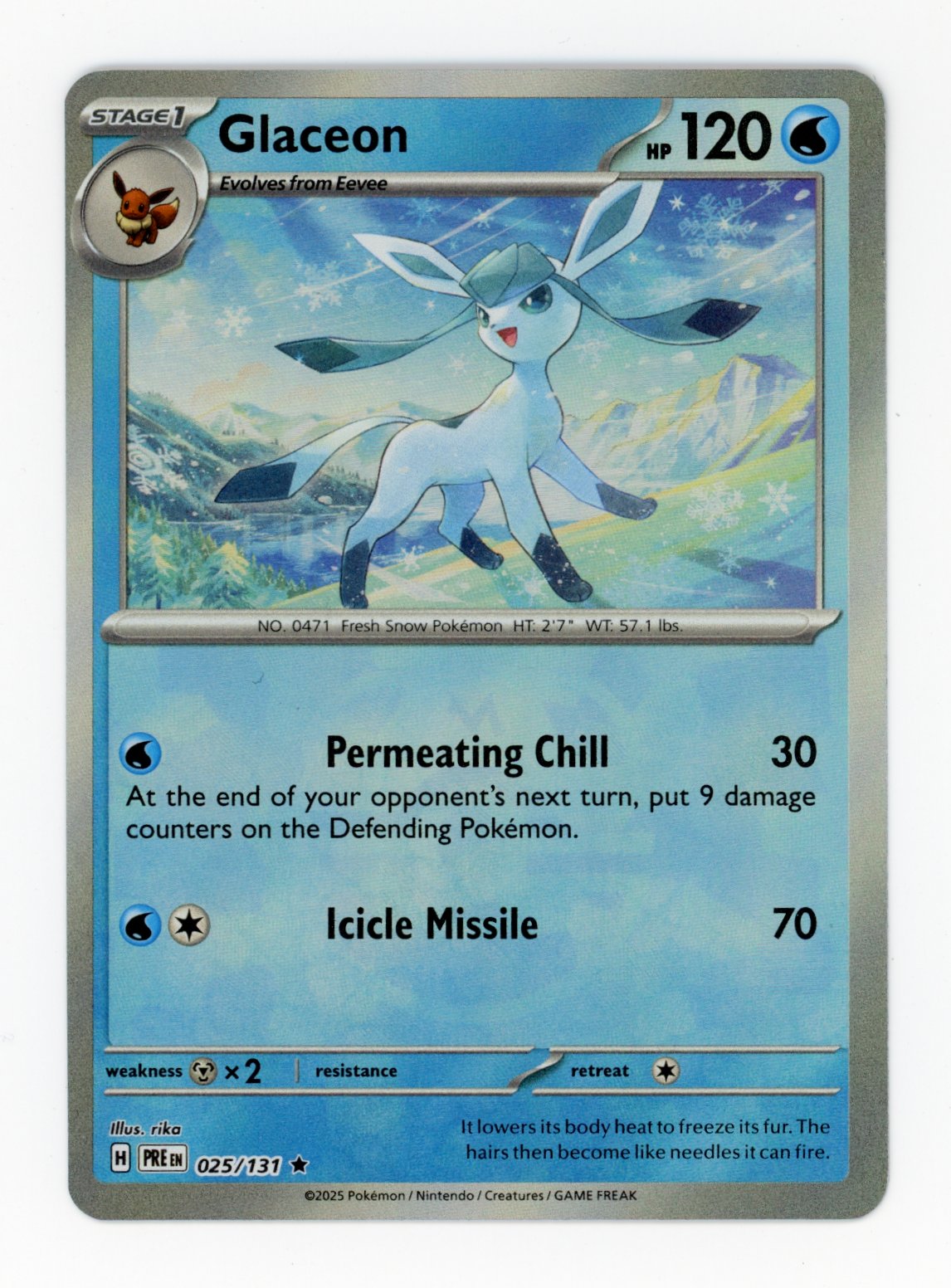 Glaceon Masterball - #25/131 - Pokémon Scarlet & Violet - Prismatic Evolution