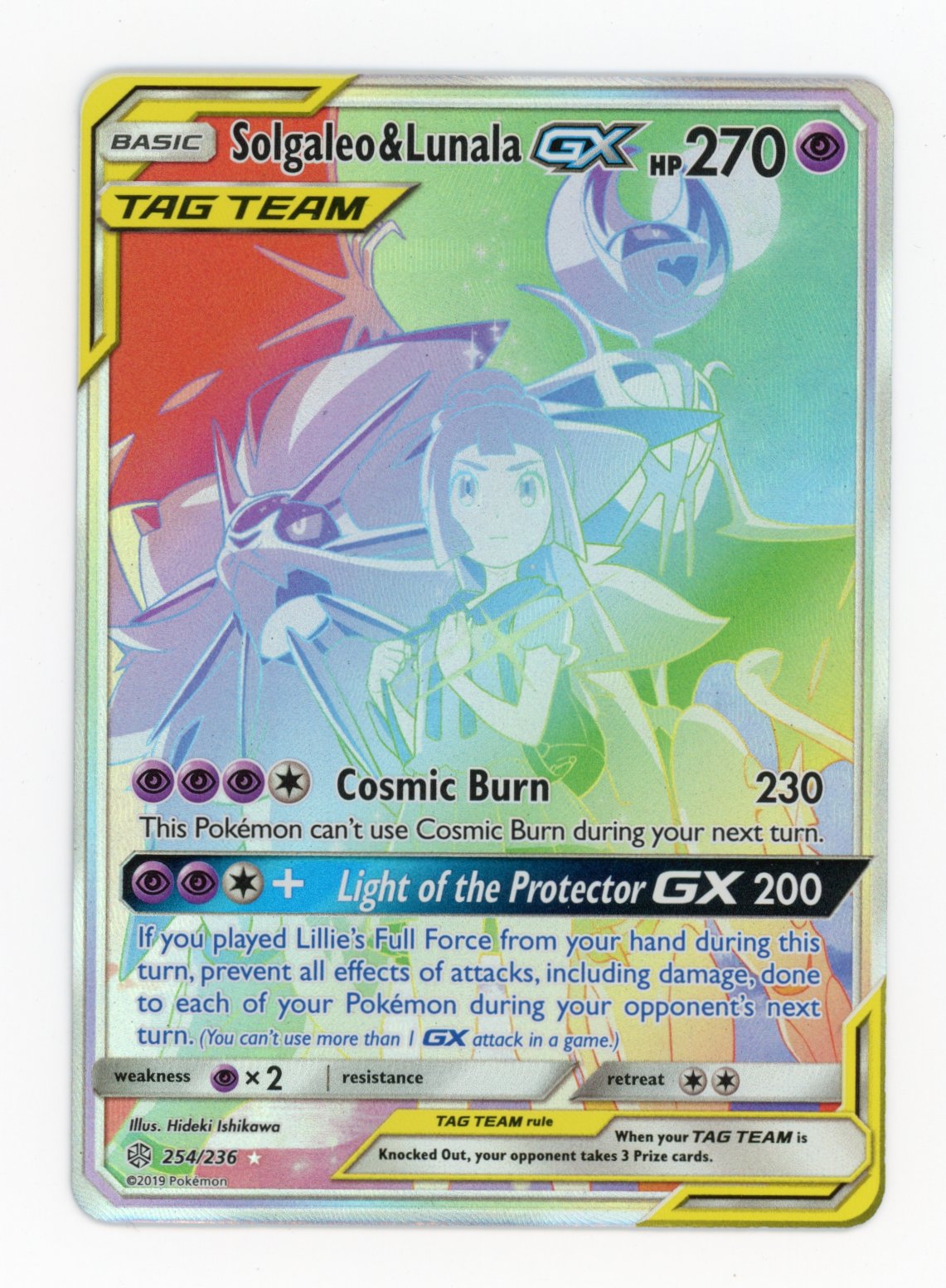 Solgaleo & Lunala GX - #254/236 - Pokémon Sun & Moon - Cosmic Eclipse