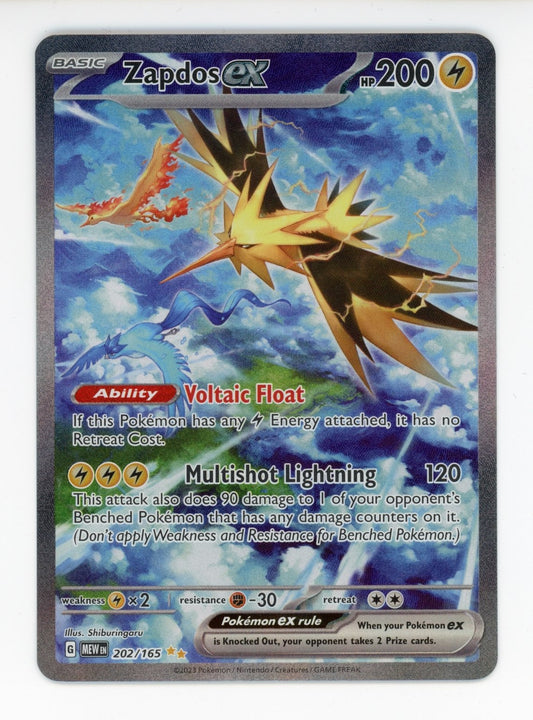 Zapdos ex - #202/165 - Pokémon Scarlet & Violet - 151