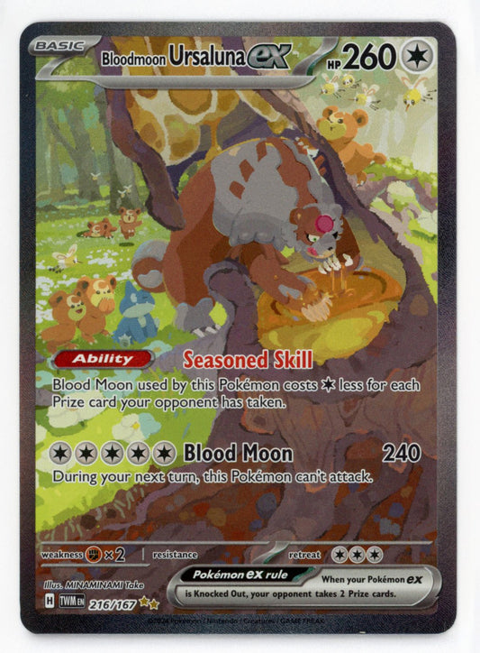 Bloodmoon Ursaluna ex - #216/167 - Pokémon Scarlet & Violet - Twilight Masquerade