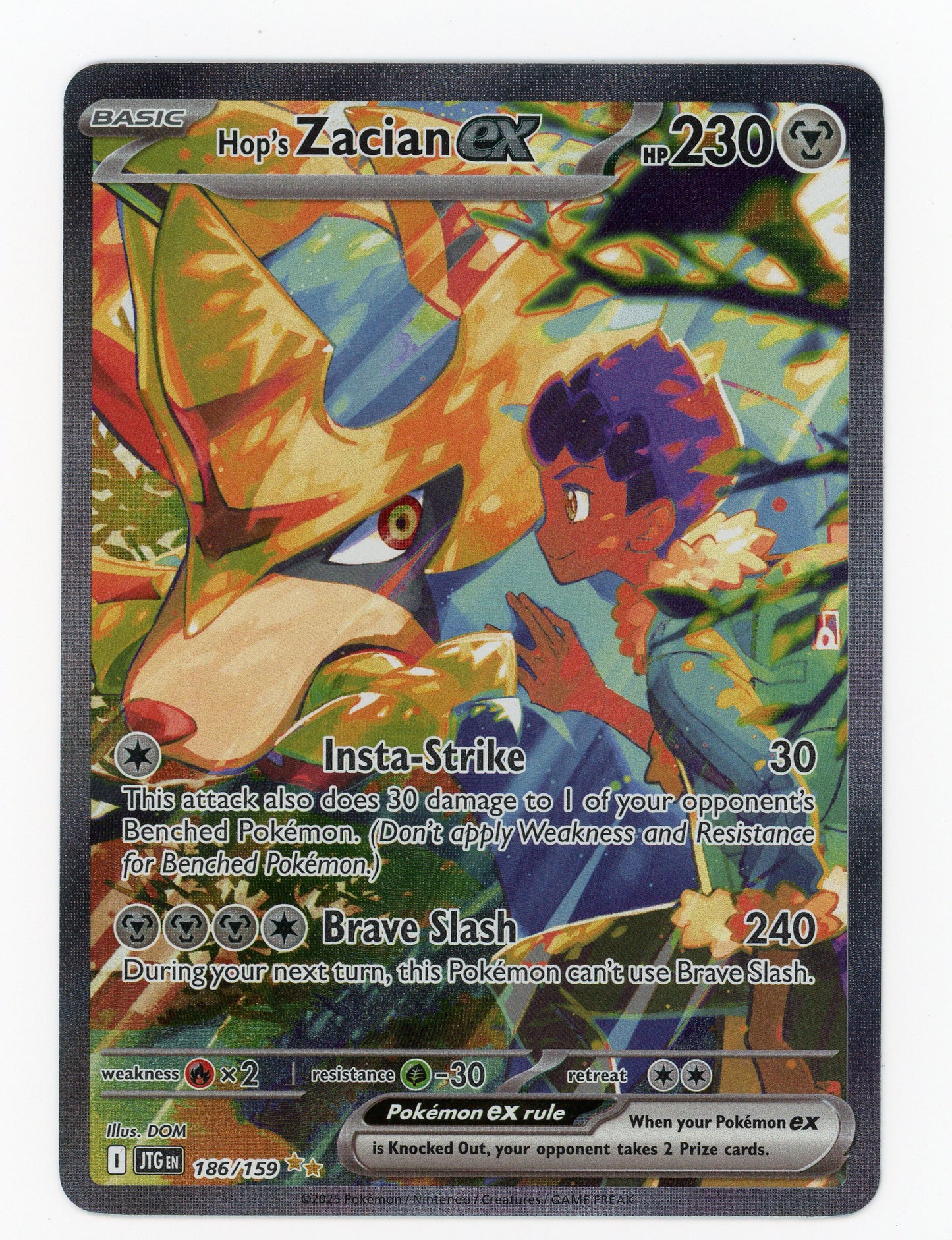 Hop's Zacian ex - #186/159 - Pokémon Scarlet & Violet - Journey Together