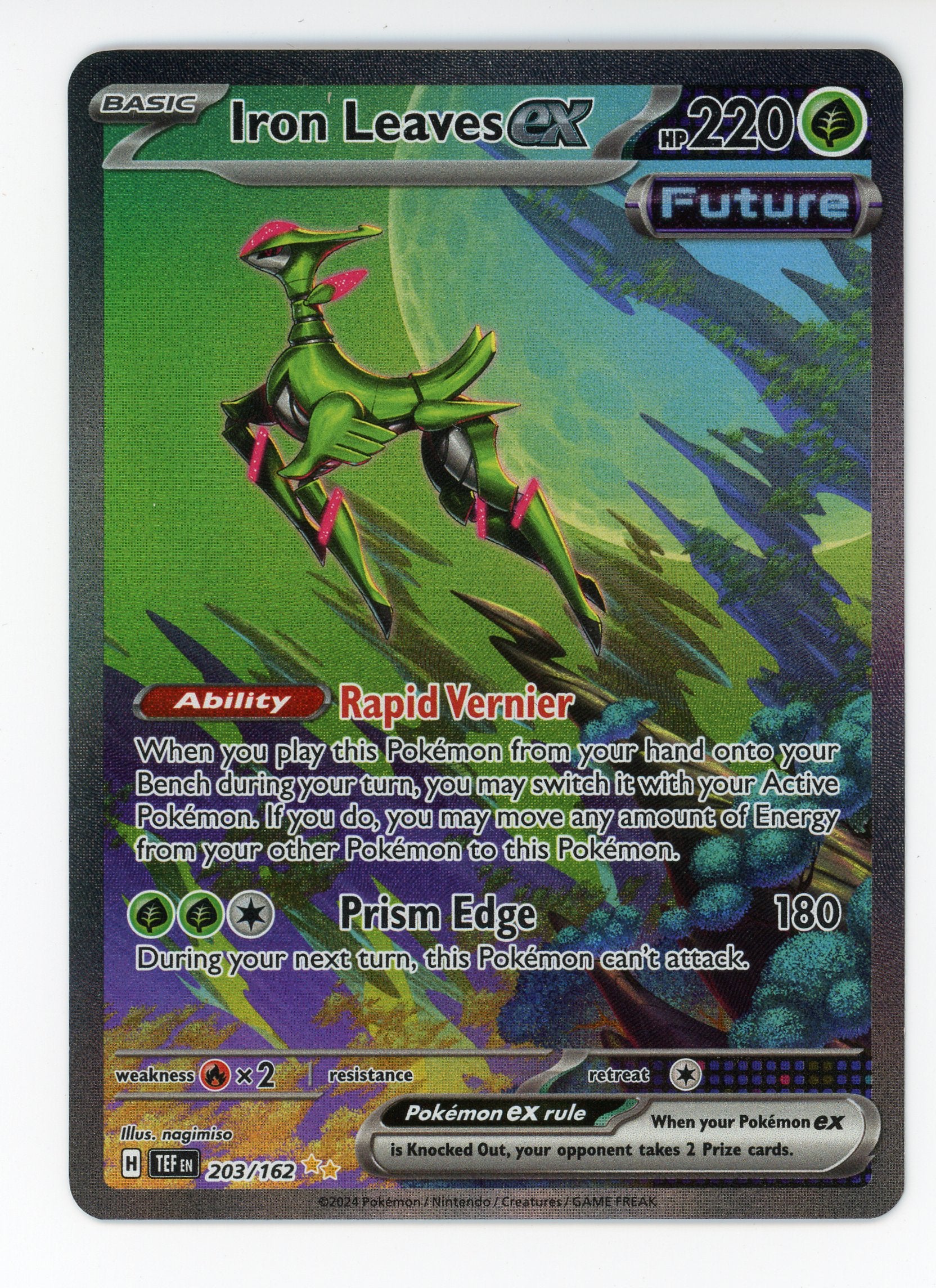Iron Leaves ex - #203/162 - Pokémon Scarlet & Violet - Temporal Forces