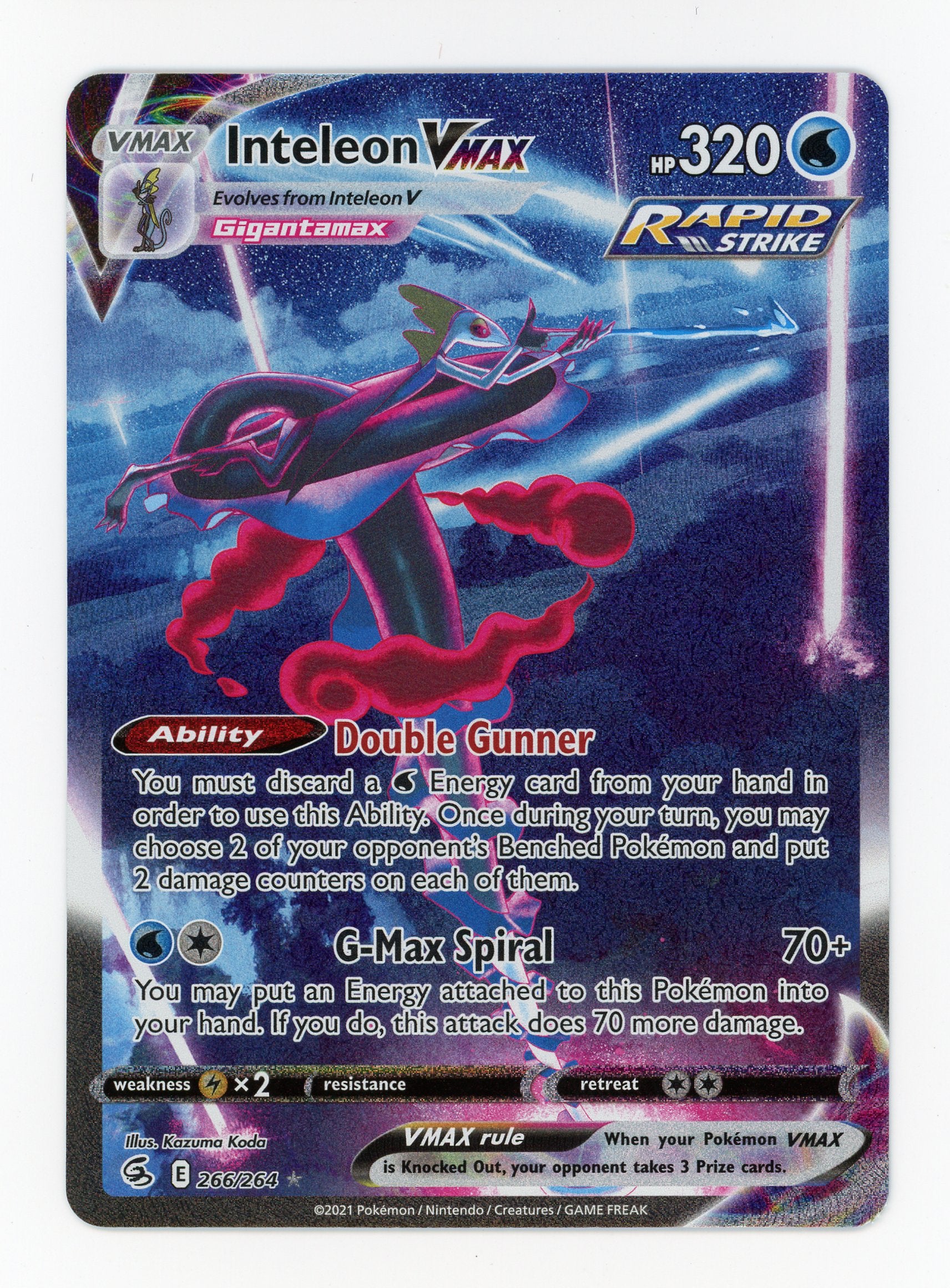 Inteleon VMAX - #266/264 - Pokémon Sword & Shield - Fusion Strike
