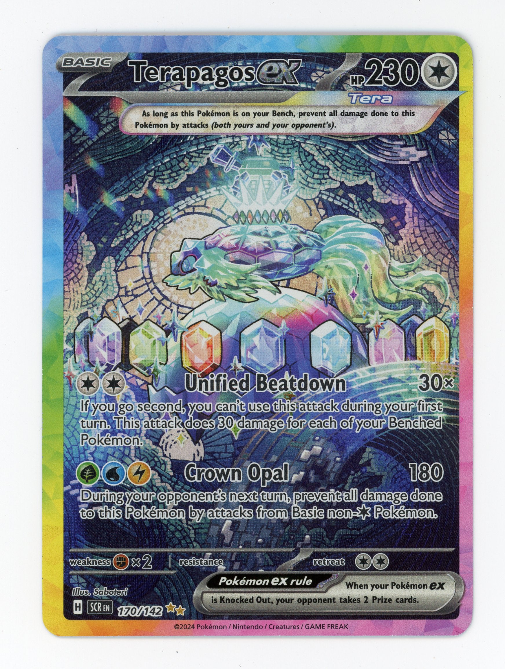 Terapagos ex - #170/142 - Pokémon Scarlet & Violet - Stellar Crown