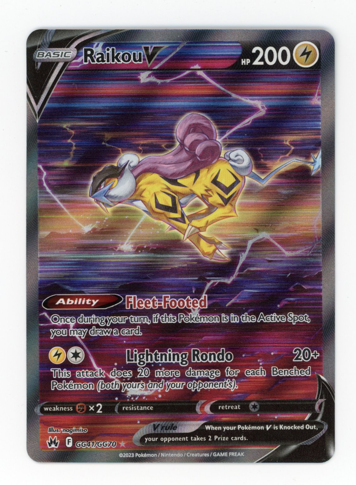 Raikou V - #GG41/GG70 - Pokémon Sword & Shield - Crown Zenith