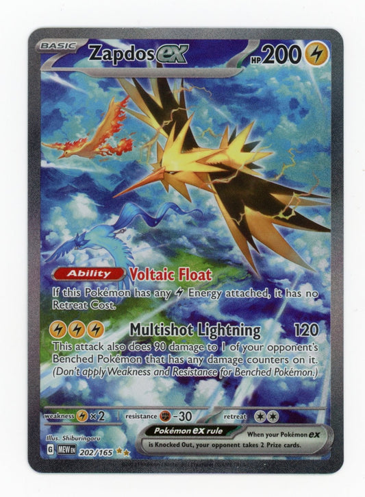 Zapdos ex - #202/165 - Pokémon Scarlet & Violet - 151