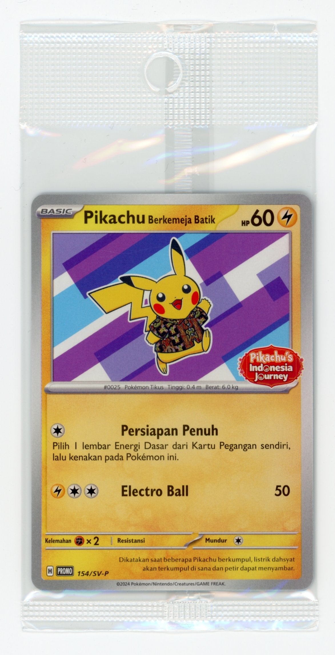 Pikachu Batik Shirt - #SV-P154 - Pokémon Scarlet & Violet - Sealed Promo