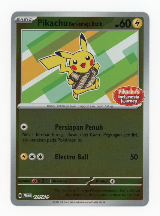 Pikachu Batik Shirt - #SV-P191 - Pokémon Scarlet & Violet - Promo