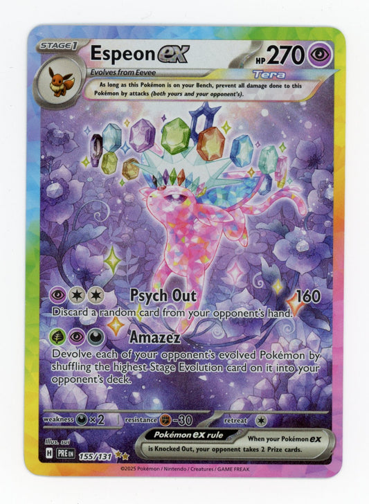 Espeon ex - #155/131 - Pokémon Scarlet & Violet - Prismatic Evolution
