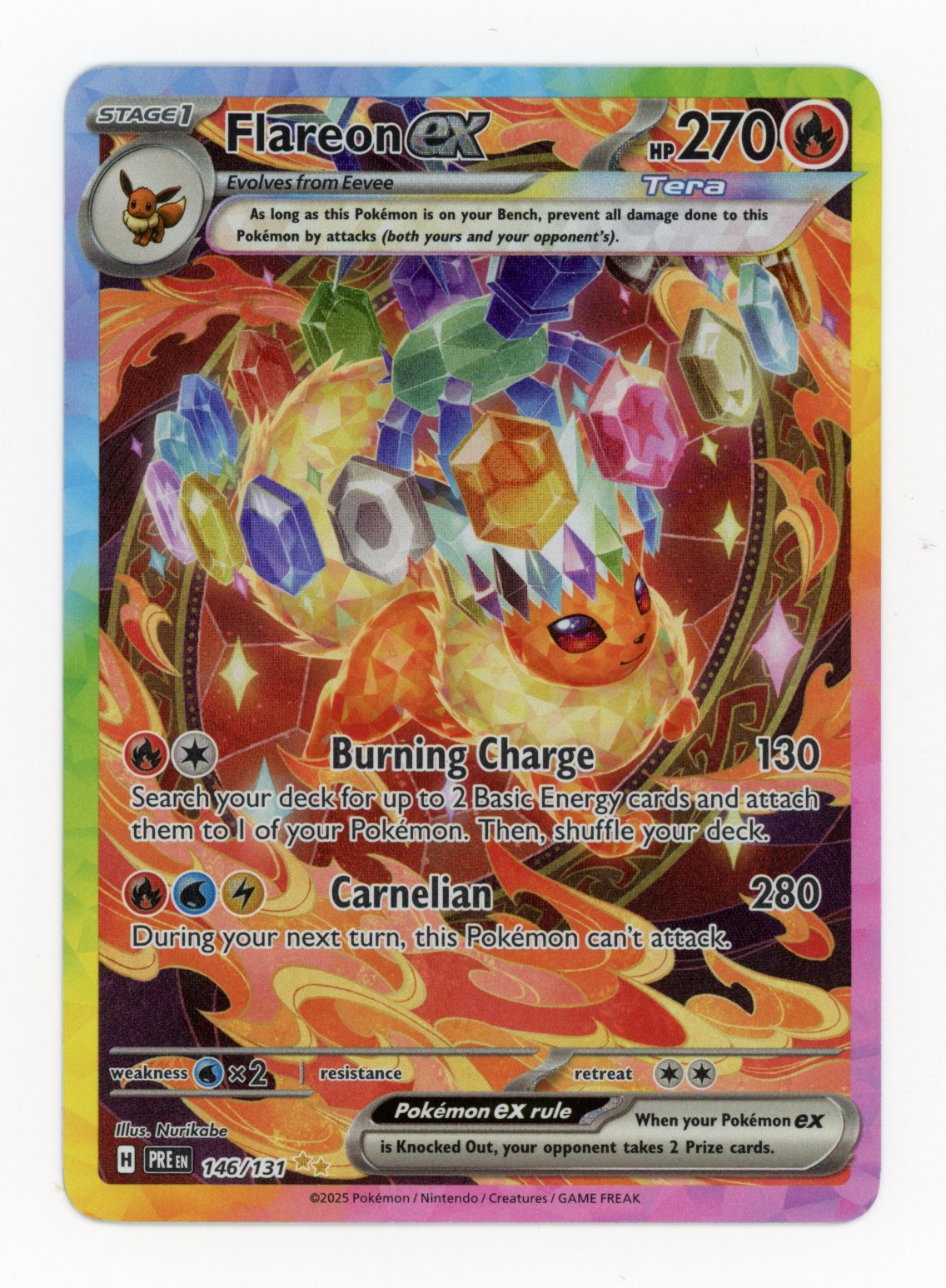 Flareon ex - #146/131 - Pokémon Scarlet & Violet - Prismatic Evolution