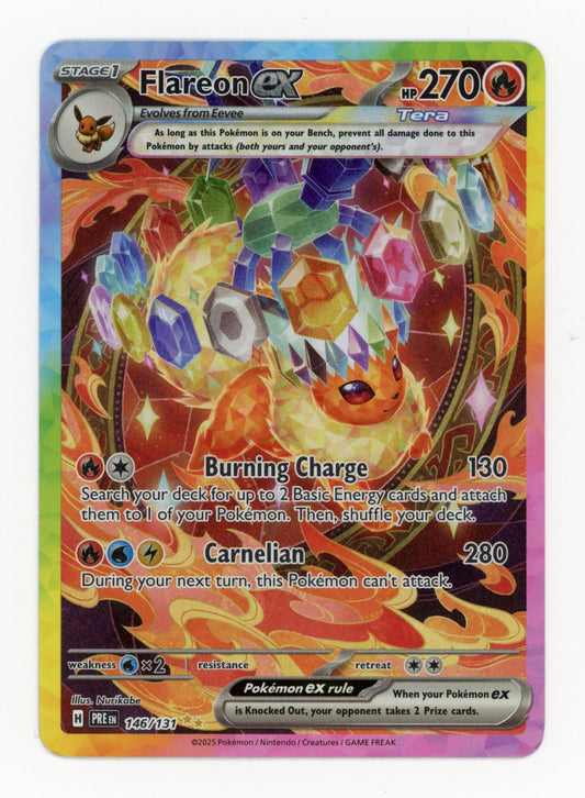 Flareon ex - #146/131 - Pokémon Scarlet & Violet - Prismatic Evolution