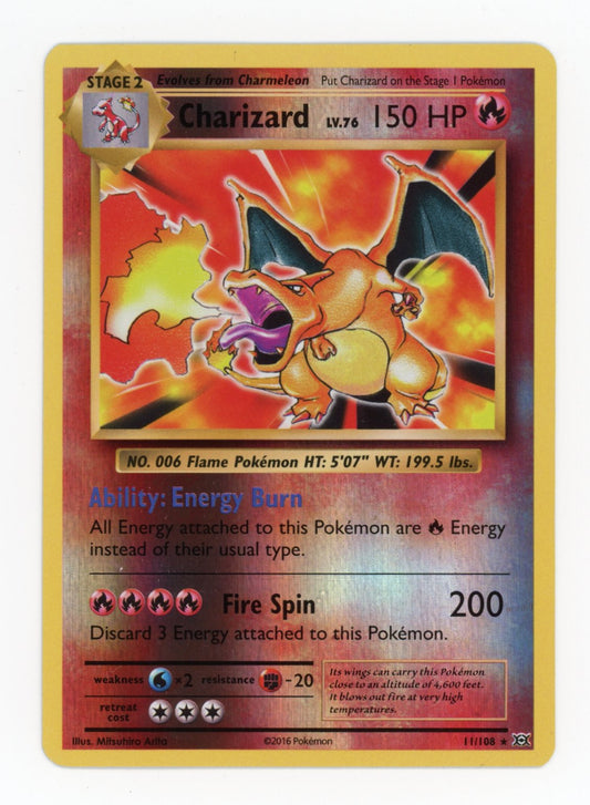 Charizard Reverse Holo - #11/108 - Pokemon X & Y - Evolutions