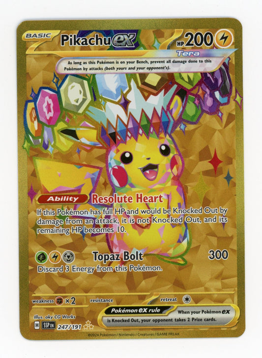 Pikachu ex - #247/191 - Pokémon Scarlet & Violet - Surging Sparks