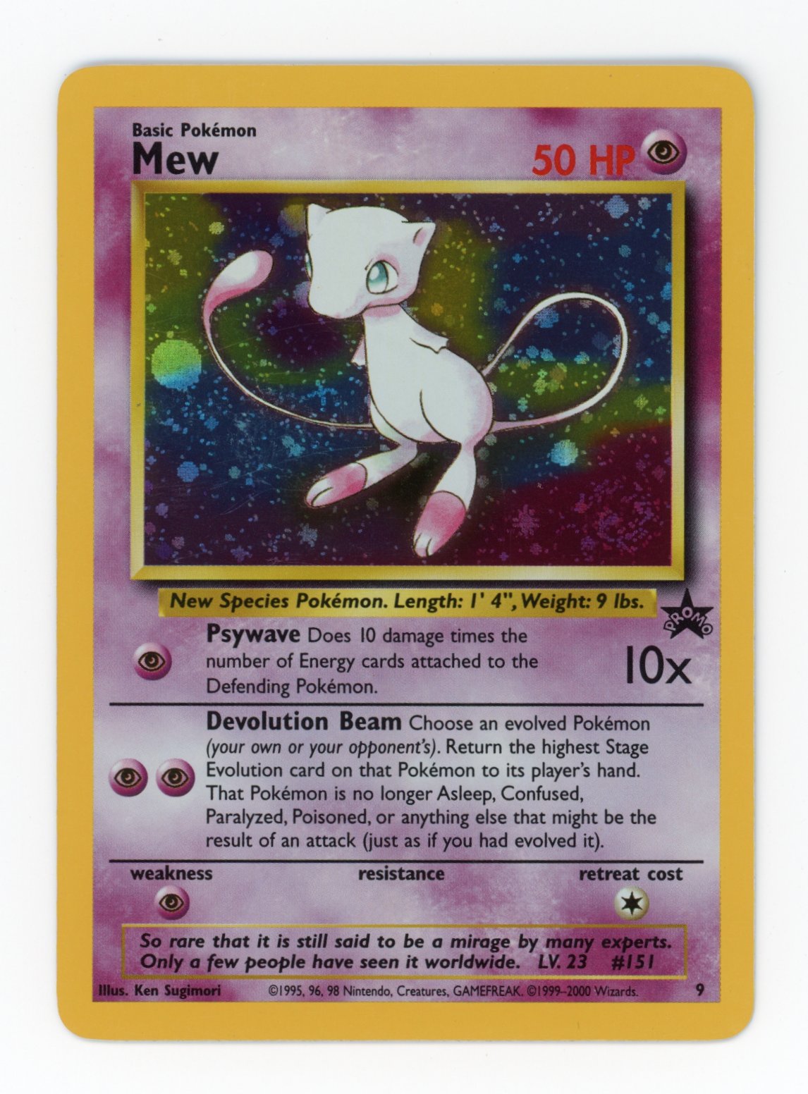 Mew - #9 - Pokémon WOTC - Black Star Promo