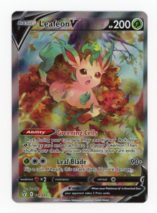 Leafeon V - #167/203 - Pokémon Sword & Shield - Evolving Skies