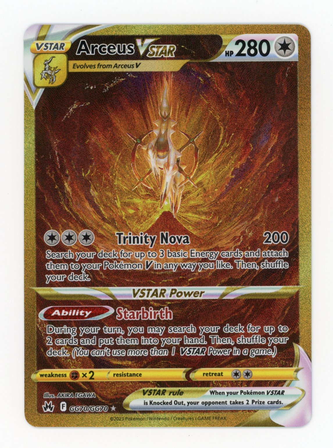 Arceus VSTAR - #GG70/GG70 - Pokémon Sword & Shield - Crown Zenith