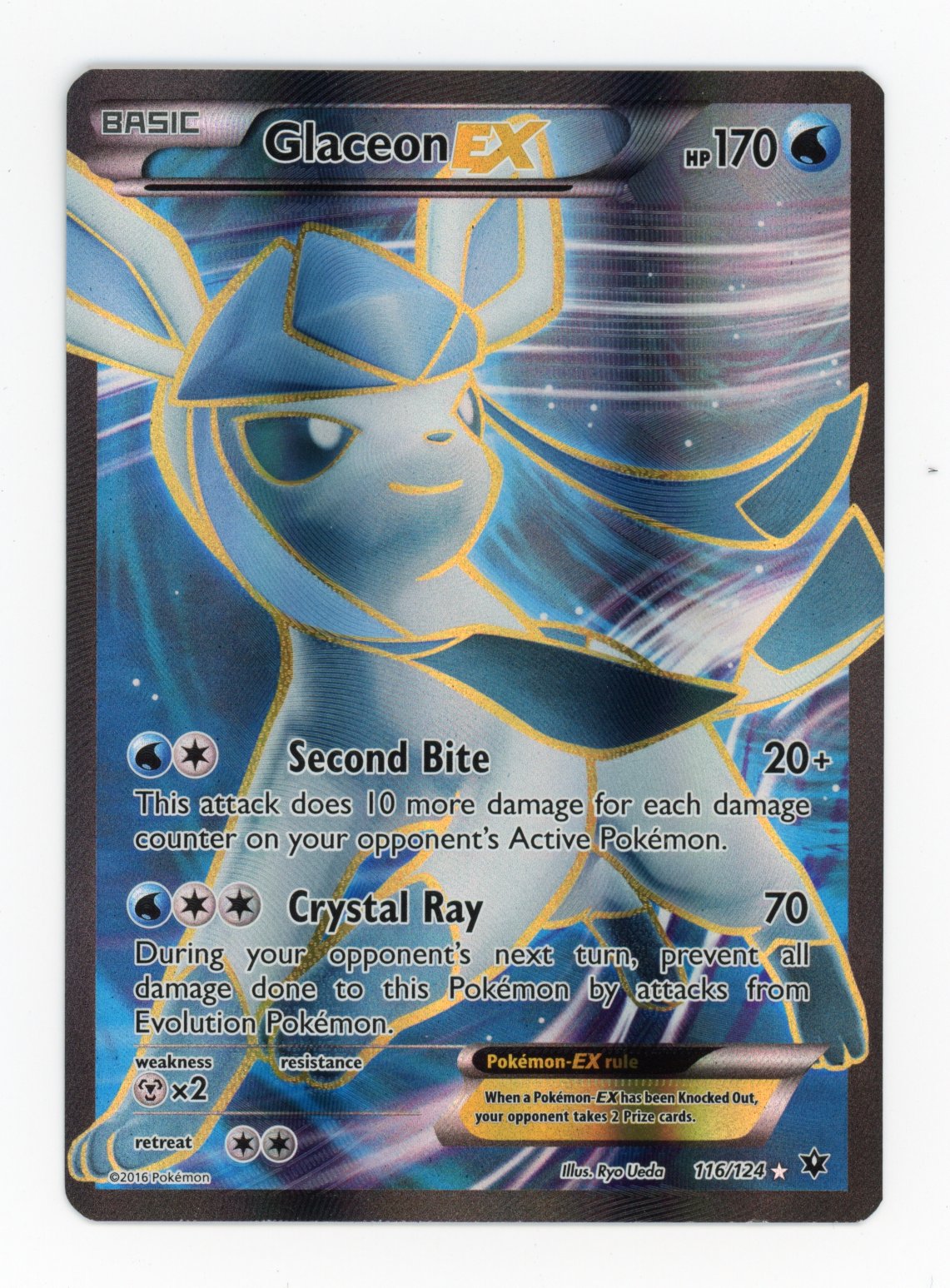 Glaceon ex - #116/124 - Pokémon X & Y - Fates Collide