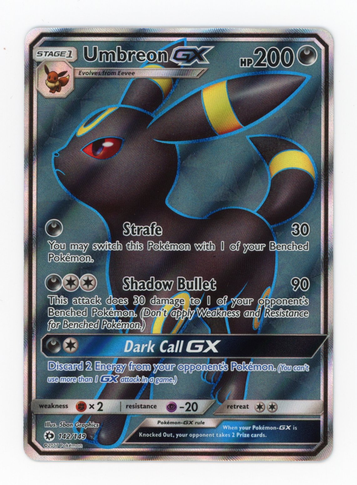 Umbreon GX - #142/149 - Pokémon Sun & Moon - Base